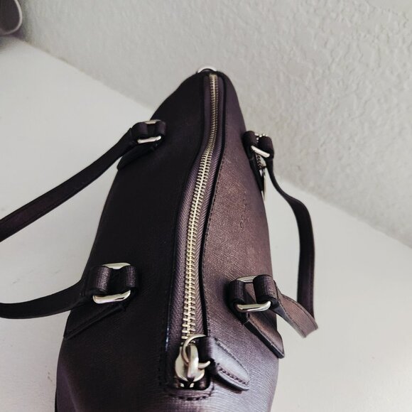 Euc Coach Metallic Gunmetal Crossbody Bag Shoulder Purse - Picture 8 of 10